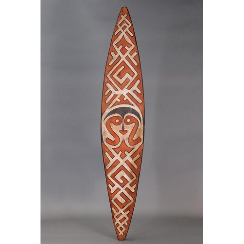 1112 - GOPE ANCESTRAL BOARD, PAPUAN GULF, PAPUA NEW GUINEA. Carved and engraved wood and natural pigments. ... 