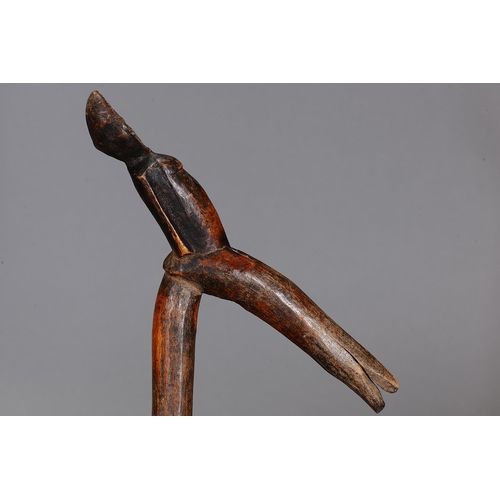 1143 - EARLY LOBI CLUB, BURKINA FASO, WEST AFRICA. Carved and engraved hardwood. Approx L 44.5 x 16.5cm. PR... 