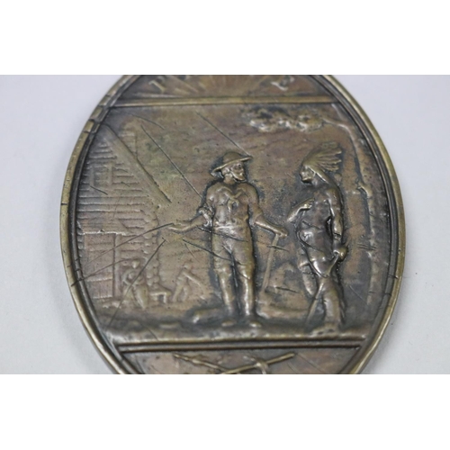 1183 - Antique (1789) George Washington Indian Peace U.S. Medal. Largest Size, 76 mm. First Reverse Restrik... 