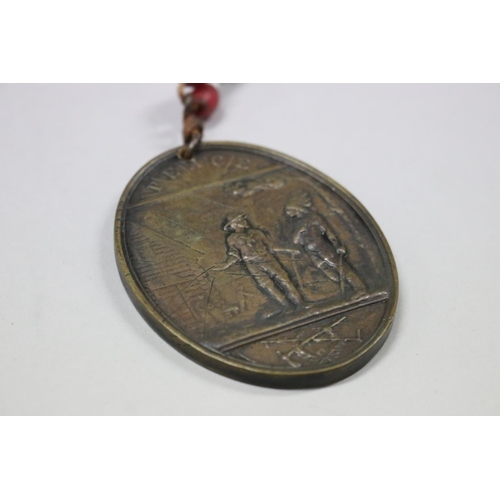 1183 - Antique (1789) George Washington Indian Peace U.S. Medal. Largest Size, 76 mm. First Reverse Restrik... 