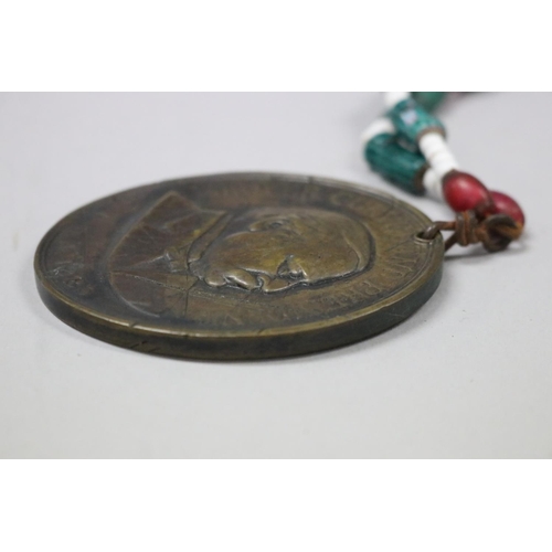 1183 - Antique (1789) George Washington Indian Peace U.S. Medal. Largest Size, 76 mm. First Reverse Restrik... 