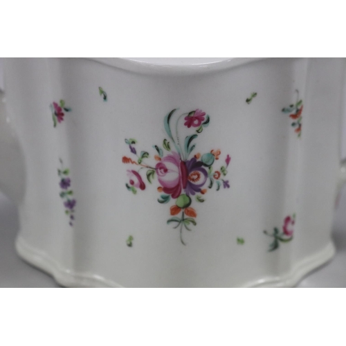 80 - Antique late 18th century Newhall tea pot, with label for the Australian antique porcelain gallery, ... 