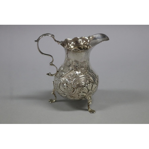 106 - Antique sterling silver cream jug, J. Wakelin 1758-59, approx 65 grams and 10cm H