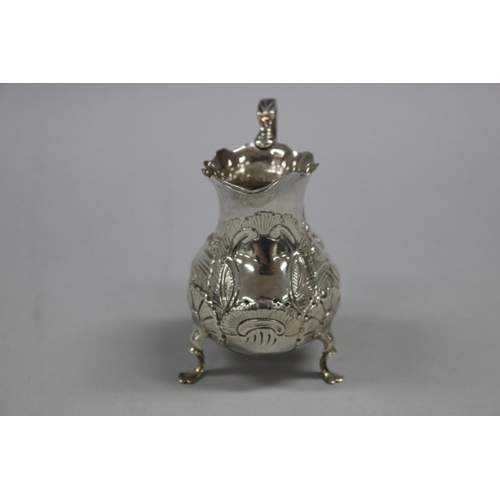 106 - Antique sterling silver cream jug, J. Wakelin 1758-59, approx 65 grams and 10cm H