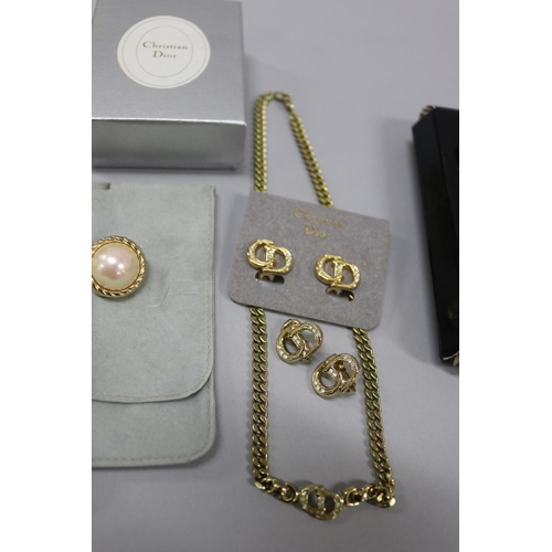 173 - Designer jewellery - Chanel clip earrings along with Christian Dior clip Earrings and two pairs of C... 