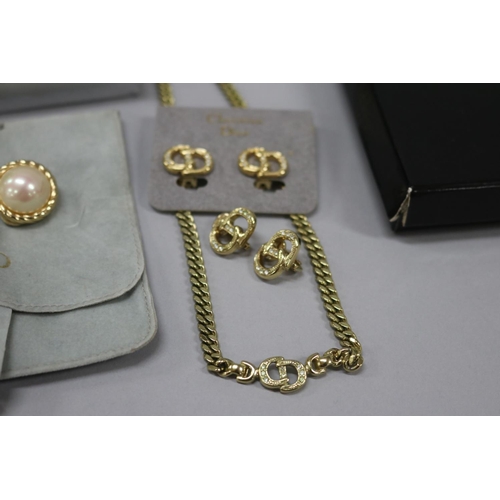 173 - Designer jewellery - Chanel clip earrings along with Christian Dior clip Earrings and two pairs of C... 