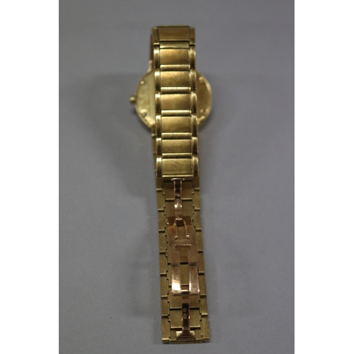 176 - Piaget Polo 27500 ladies 18ct gold wristwatch, fully marked, with documentation, approx total weight... 