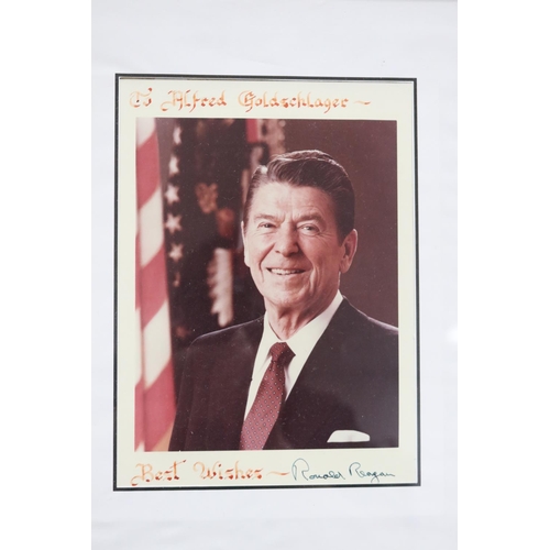 199 - Ronald Wilson Reagan (February 6, 1911 - June 5, 2004) Presented signed press photograph. Ronald Rea... 