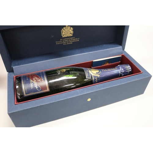 207 - Sir Winston Churchill Cuvee Pol Roger 2002 Champagne in fitted presentation case, ex Einfeld Collect... 