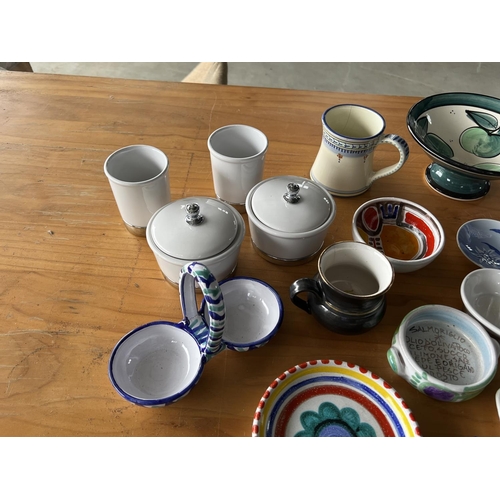 53 - Assorted pottery and china, approx 25cm H & shorter