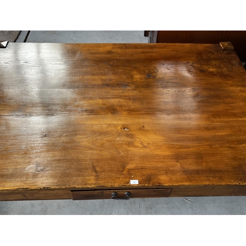 95 - Large rectangular shape coffee table with single drawer, approx 46cm H x 190cm W x 130cm D