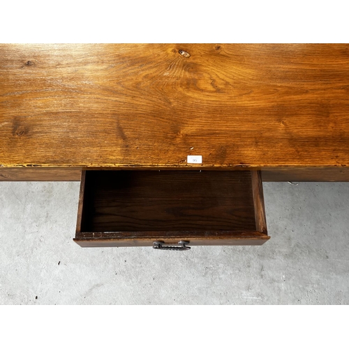 95 - Large rectangular shape coffee table with single drawer, approx 46cm H x 190cm W x 130cm D