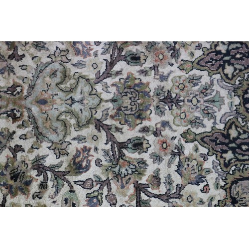 235 - Fine quality Pakistan Isfahan hand knotted carpet, silk on cotton, with certificate (in office), app... 