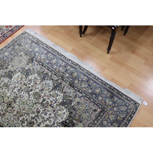 235 - Fine quality Pakistan Isfahan hand knotted carpet, silk on cotton, with certificate (in office), app... 