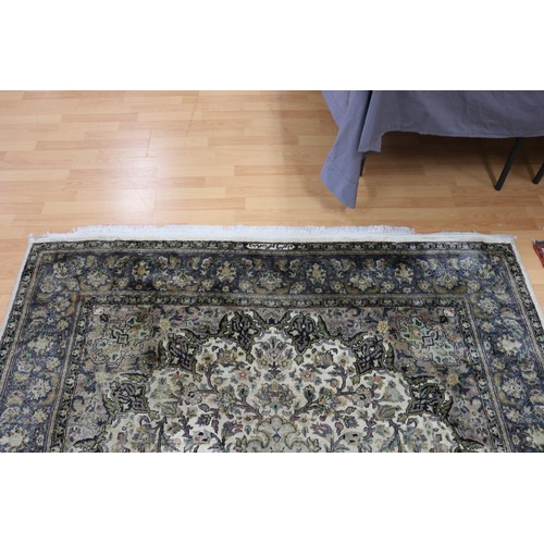 235 - Fine quality Pakistan Isfahan hand knotted carpet, silk on cotton, with certificate (in office), app... 