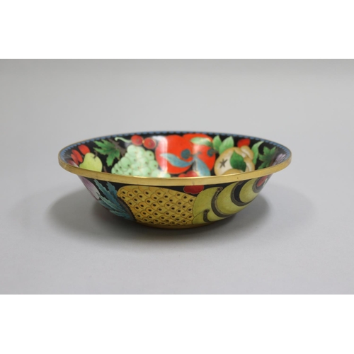 86 - Chinese cloisonné fruit bowl, approx 21cm Dia