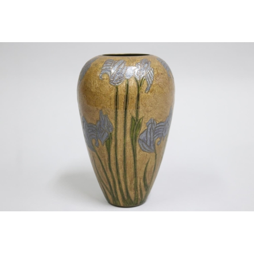 99 - Attributed to Camille Fauré (French, 1874-1956) polychrome enamelled copper vase, circa 1930s, decor... 