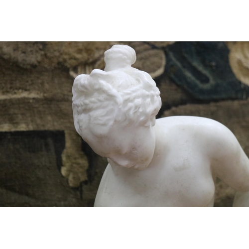 263 - Antique 19th century marble figure of a bathing Venus, approx 90cm H