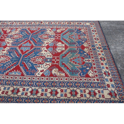 277 - Large Persian handmade Somak carpet, approx 394cm x 274cm