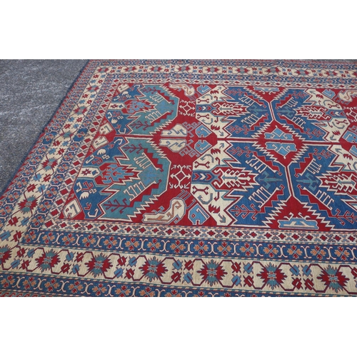 277 - Large Persian handmade Somak carpet, approx 394cm x 274cm