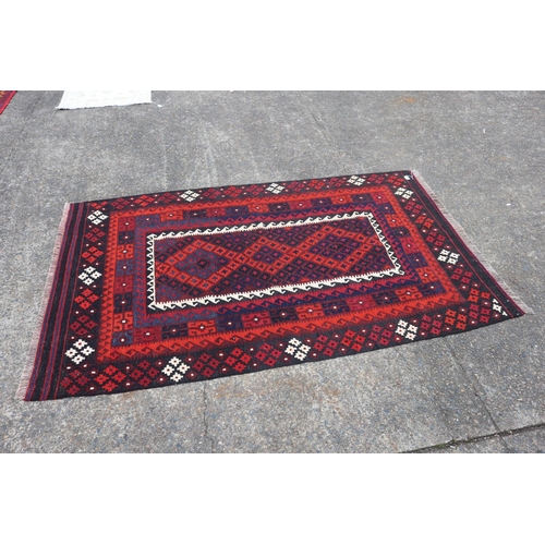 290 - Persian handmade wool Kilim carpet, approx 137cm x 230cm