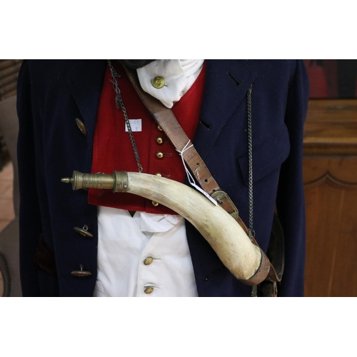 292 - Good quality reproduction uniform in Napoleonic Wars era style consisting of tricorn hat, waistcoat ... 