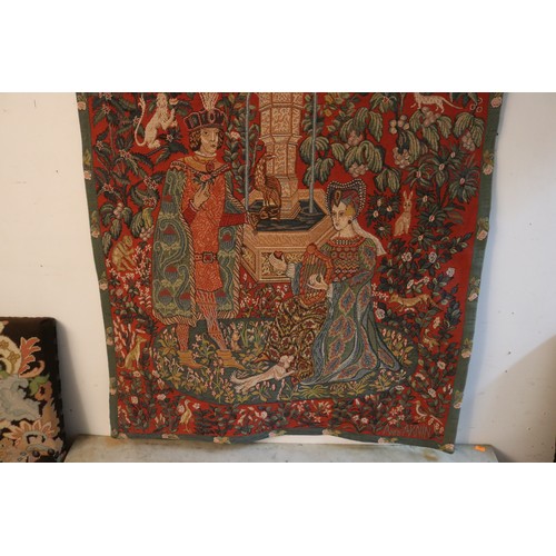 219 - Vintage French needlework wall tapestry 