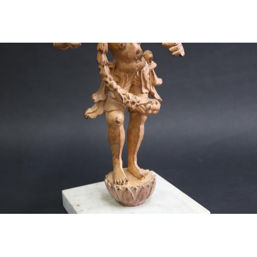 333 - Thai figure on marble base, approx 45cm H (including base)