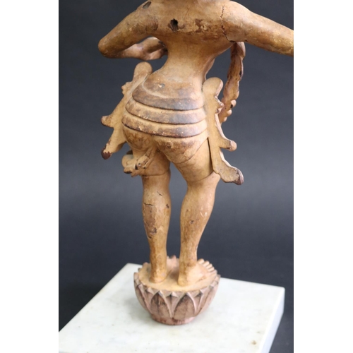 333 - Thai figure on marble base, approx 45cm H (including base)