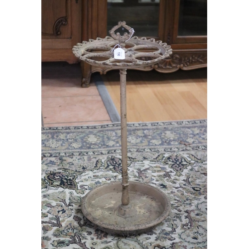 190 - Antique French cast iron umbrella stand, approx 60cm H