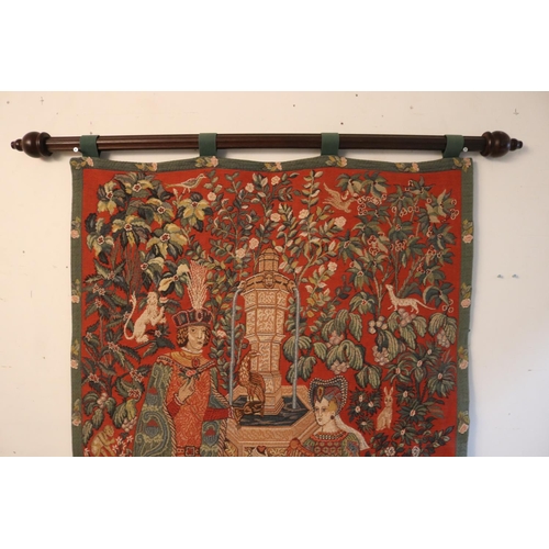 219 - Vintage French needlework wall tapestry 