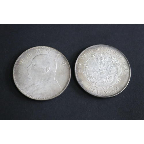 308 - Two Chinese silver coins (2)