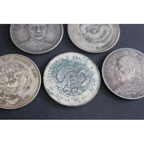 309 - Five Chinese silver coins (5)