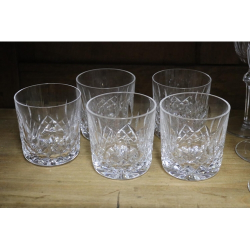 331 - Collection of Waterford Curraghmore wine glasses and Lismore spirit glasses, approx 23