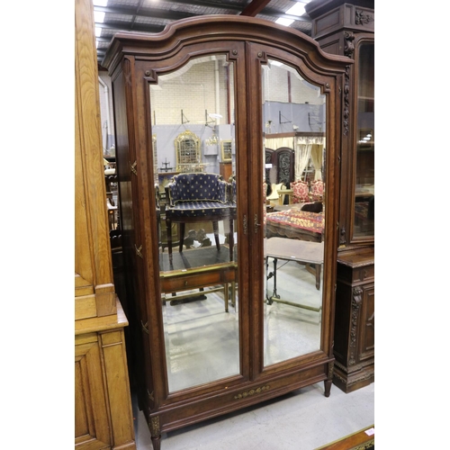 313 - Antique French Louis XVI style two door armoire, approx 240cm H x 138cm W x 58cm D