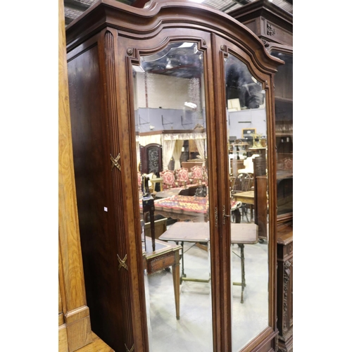 313 - Antique French Louis XVI style two door armoire, approx 240cm H x 138cm W x 58cm D