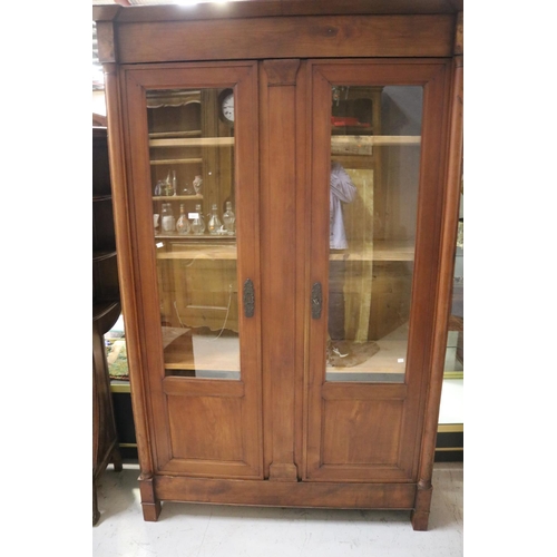 311 - Antique French Empire revival two door bookcase, approx 221cm H x 146cm W x 47cm D