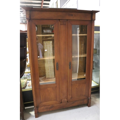 311 - Antique French Empire revival two door bookcase, approx 221cm H x 146cm W x 47cm D