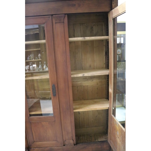 311 - Antique French Empire revival two door bookcase, approx 221cm H x 146cm W x 47cm D