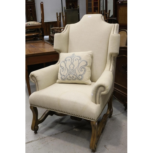 319 - Impressive Louis XIII revival wing armchair