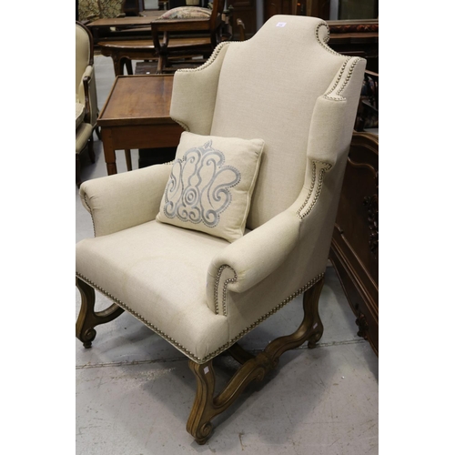 319 - Impressive Louis XIII revival wing armchair