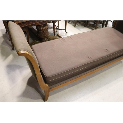 209 - French double ended daybed, restored, approx 91cm H x 207cm L x 64cm D
