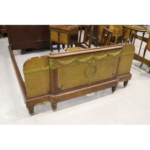 255 - Fine antique French bed, approx 150cm H x 210cm L x 192cm W
