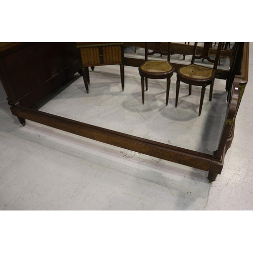 255 - Fine antique French bed, approx 150cm H x 210cm L x 192cm W