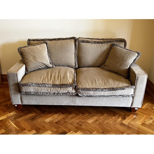 1139 - Custom two seater lounge with loose cushions, approx 92cm H x 180cm W x 94cm D