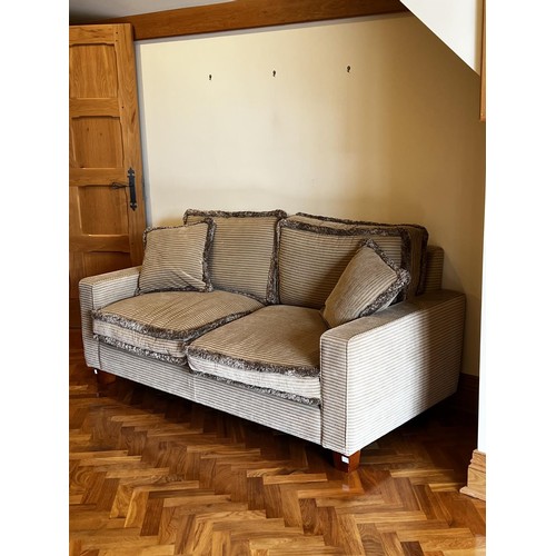 1139 - Custom two seater lounge with loose cushions, approx 92cm H x 180cm W x 94cm D