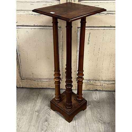 1061 - Antique French walnut jardinière stand, approx 112cm H x 44cm W x 44cm D