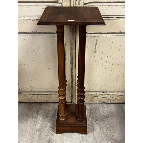 1061 - Antique French walnut jardinière stand, approx 112cm H x 44cm W x 44cm D