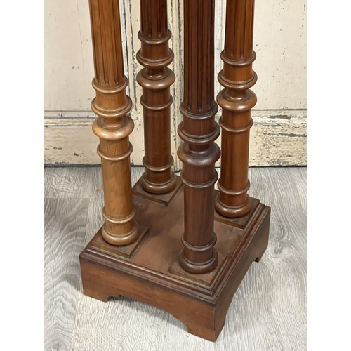 1061 - Antique French walnut jardinière stand, approx 112cm H x 44cm W x 44cm D