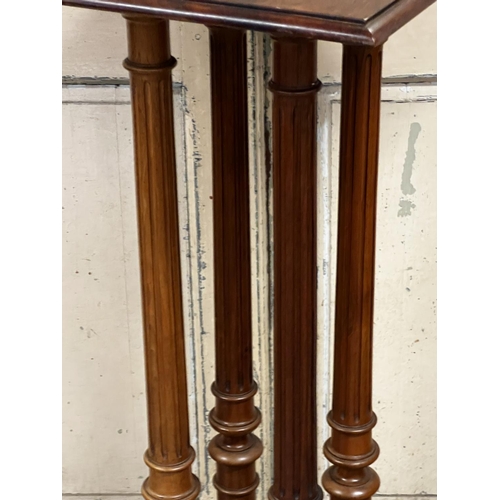 1061 - Antique French walnut jardinière stand, approx 112cm H x 44cm W x 44cm D